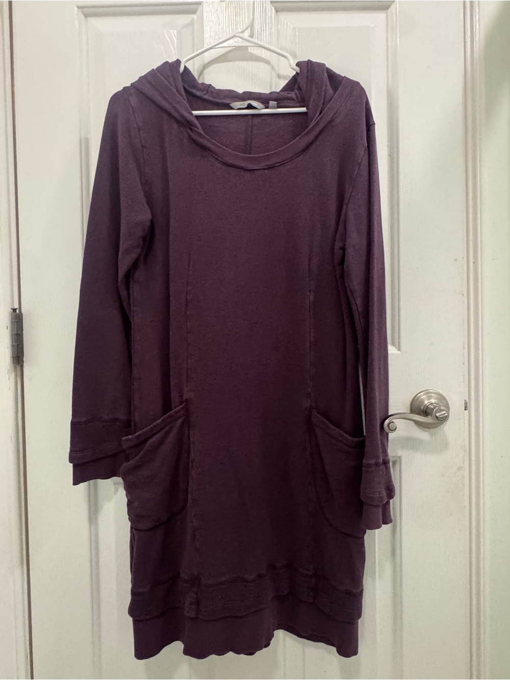 Horny Toad Plum Long-Sleeve Hoodie Dress with Pockets